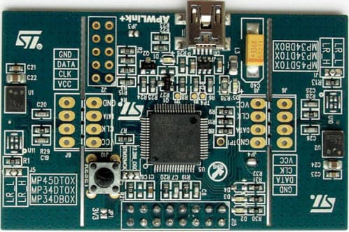 STEVAL-MKI117V2, MEMS Microphone Demonstration Board based on MP45DT02 and STM32