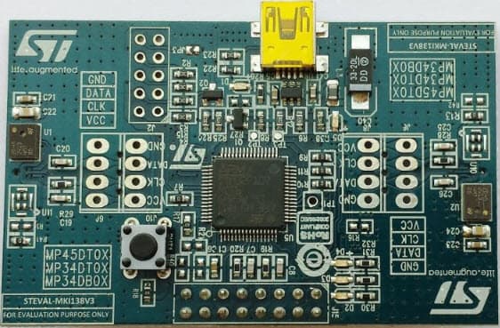 STEVAL-MKI138V3, STAudioHub USB Interface Evaluation Board based on MP45DT02 and STM32