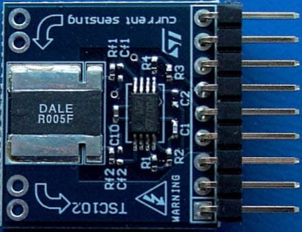 STEVAL-ISQ010V1, High-Side Current-Sense Amplifier Demonstration Board based on TSC102 Op Amp