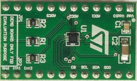 STEVAL-MKI135V1, LIS2DH Adapter Board for Standard DIL24 Socket