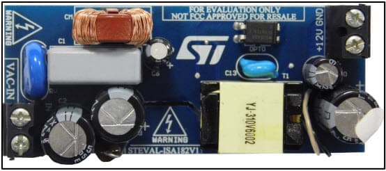 STEVAL-ISA182V1, Evaluation Board Using VIPER38HD 8.4W/30W Peak Power Off-Line Flyback Converter