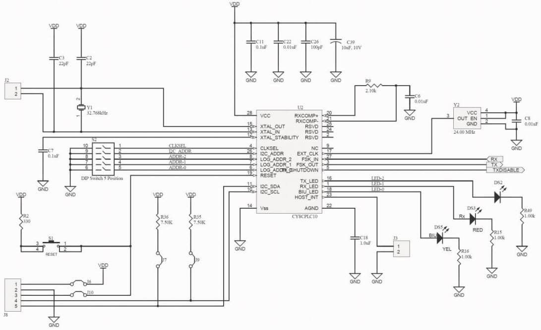 PLC Device Interface Circuit (on the Low Voltage Board)