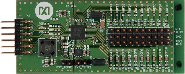 MAX11300SYS1#, Peripheral Module and Munich Adapter Board for MAX11300 PIXI, 20-Port Programmable Mixed-Signal I/O with 12-Bit ADC, 12-Bit DAC