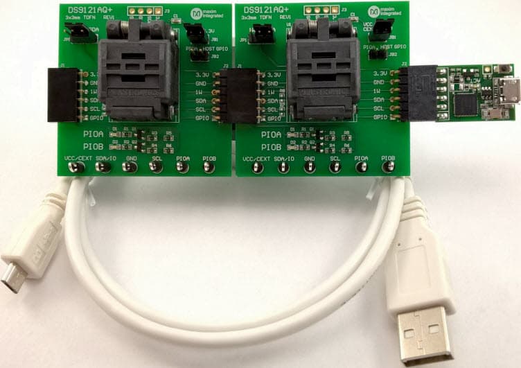 DS28E39EVKIT#, Evaluation System for the DS28E39 and DS2476 DeepCover Secure ECDSA Bidirectional Authenticator with ChipDNA PUF Protection