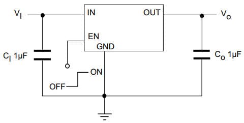 Typical Application (D Version) Circuit for LDK120M33R 3.3V Low Drop Voltage Regulator