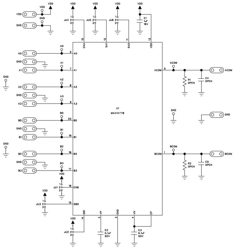 MAX14778EVKIT#, Evaluation Kit for MAX14778 Dual ±25V Above- and Below-the-Rails 4:1 Analog Multiplexer