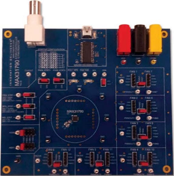 MAX31790EVKIT#, Evaluation Kit for the MAX31790 6-Channel PWM-Output Fan RPM Controller