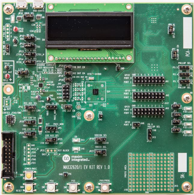 MAX32620-EVKIT#, Evaluation Kit for MAX32620 Ultra-Low-Power Arm Cortex-M4 with FPU-Based Microcontroller (MCU)