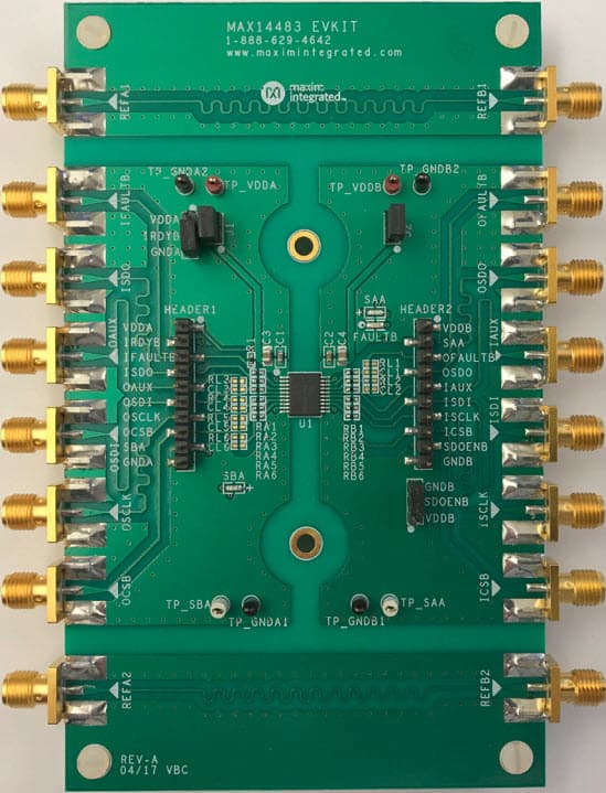 MAX14483EVKIT#, Evaluation Kit for MAX14483 6-Channel, Low-Power, 3.75kVRMS SPI Digital Isolator