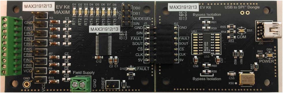 MAX31913EVKIT#, Evaluation Kit for MAX31913 Ultra-Low Power Industrial, Octal, Digital Input Translator/Serializer