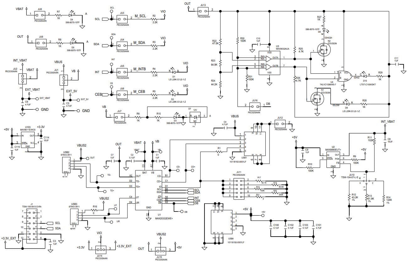 MAX20332EVKIT#, Evaluation Kit for the MAX20332 USB Charger Detection with Integrated Overvoltage Protection