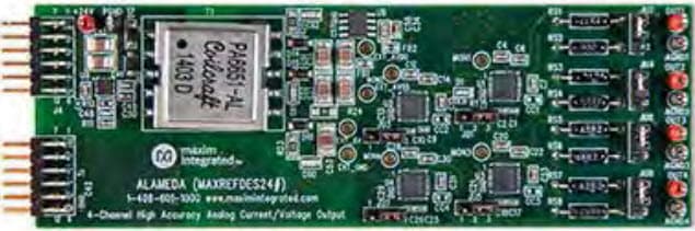 MAXREFDES24#, 4-Channel Analog Output Reference Design for Industrial Analog Current/Voltage Output Conditioners