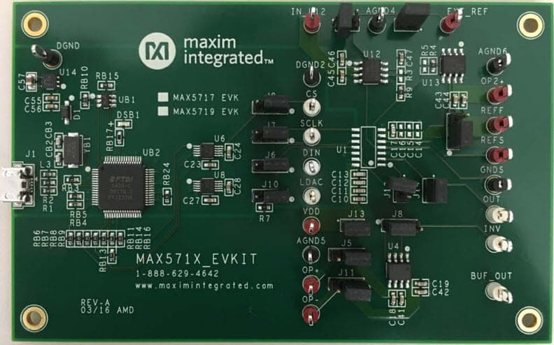 MAX5717EVKIT#, Evaluation Kit for the MAX5717 16-Bit Voltage DAC