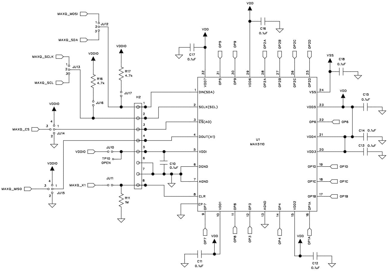 MAX5110EVKIT+, Evaluation Kit for the MAX5111 9-Channel, 14-Bit Current DAC with SPI Interface