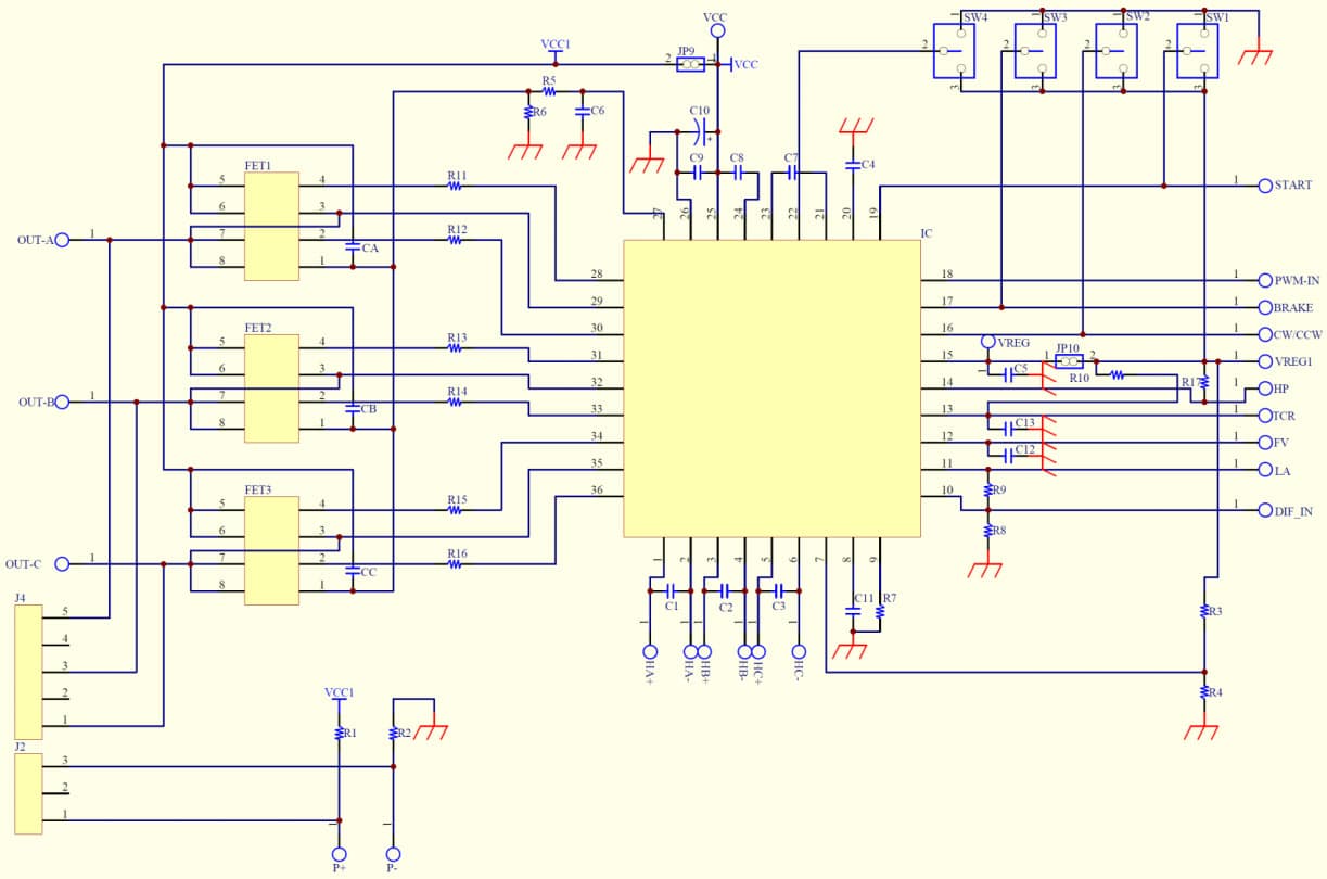 Evaluation Board for TB6605FTG 3-Phase Brushless DC Motor Driver