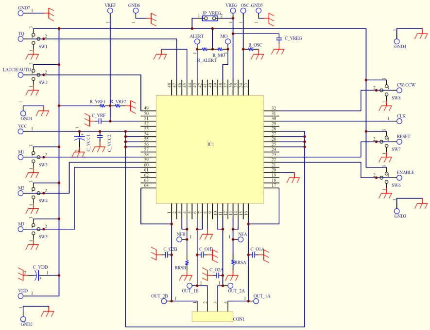 Evaluation Board for TB6600FG 2-Phase Bipolar Stepping Motor Driver