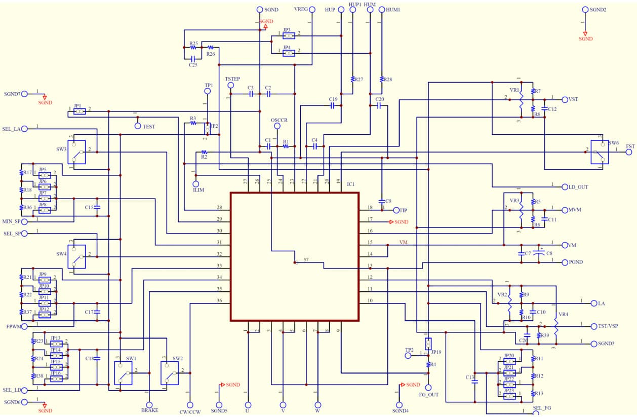 Evaluation Board for TC78B015FTG 3-Phase Brushless DC Motor Driver