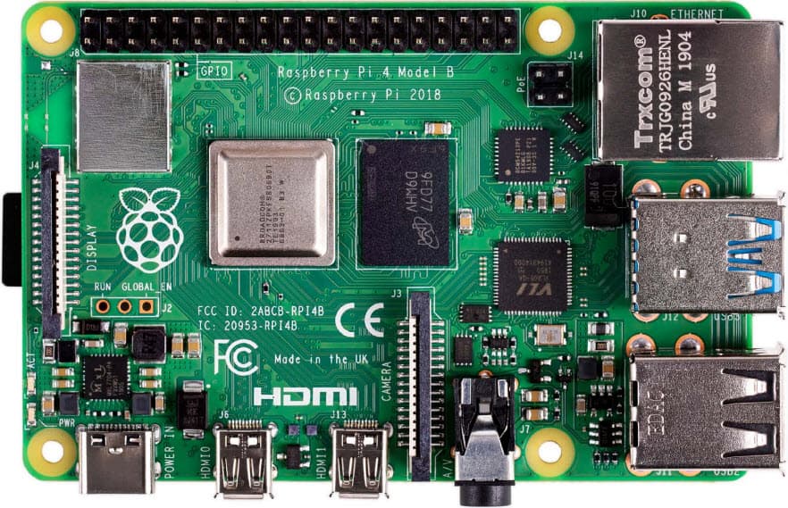 RASPBERRY PI 4B/2GB, Raspberry Pi 4 Model B 2GB SDRAM Evaluation Board based on BCM2711 Cortex-A72 Processor, features 2.4 GHz and 5.0 GHz IEEE 802.11b/g/n/ac Wireless LAN, Bluetooth 5.0, BLE