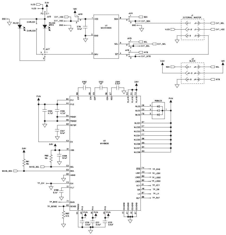 MAX44005EVSYS#, Evaluation System for the MAX44005 RGB Color, Temperature and Infrared Proximity Sensor