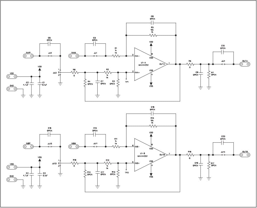 MAX44251EVKIT#, Evaluation Kit for the MAX44251 20V, Ultra-Precision, Low-Noise Op Amps