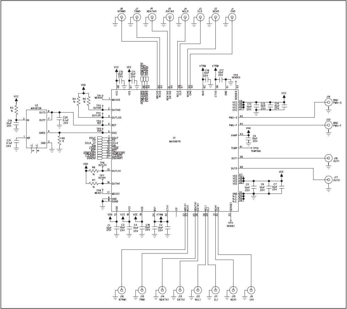 MAX9979EVKIT+, Evaluation Kit for the MAX9979 Dual 1.1Gbps Pin Electronics with Integrated PMU and Level-Setting DACs