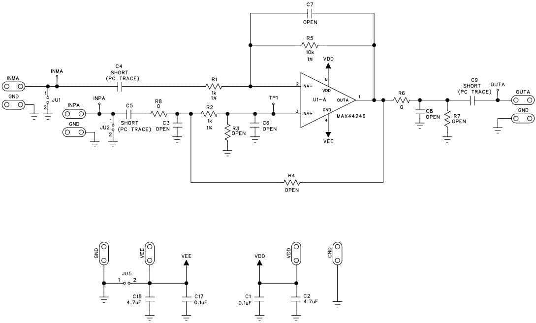 MAX44246EVKIT#, Evaluation Kit for the MAX44246 36V, Low-Noise, Precision, Single/Quad/Dual Op Amps