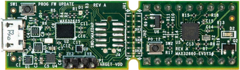 MAX32660-EVSYS#, Evaluation System for the MAX32660 Ultra-Low Power ARM Cortex-M4 with FPU-Based Microcontroller for Wearable and IoT Sensors