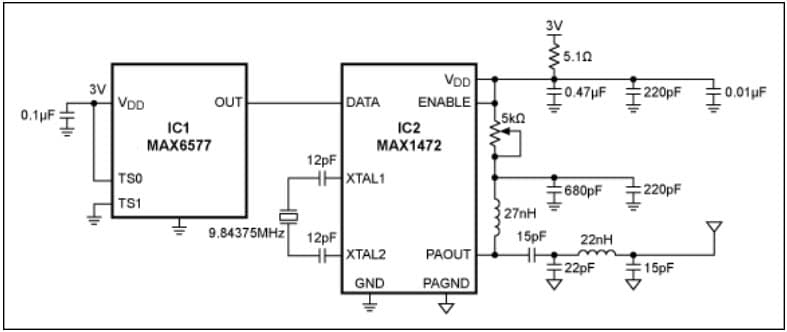 REFD5150, Simple Wireless Temperature Monitor Also Has Data Logging Capabilities