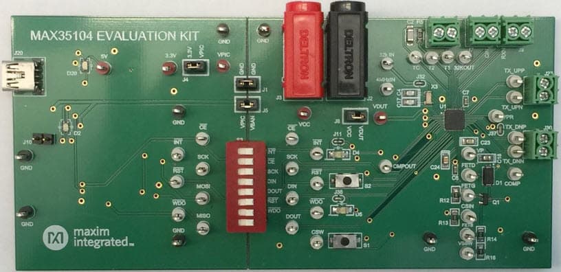 MAX35104EVKIT#, Evaluation Kit for theáMAX35104áGas Flow Meter SoC