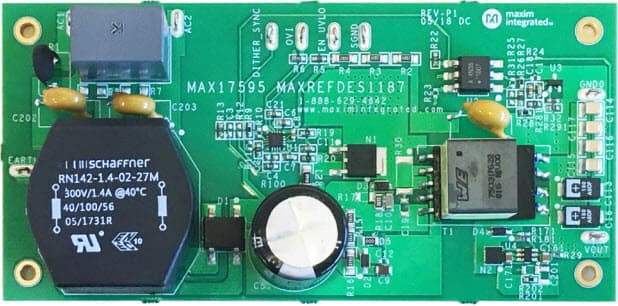 MAXREFDES1187, 7.5W 5V Offline Flyback Converter Reference Design Using the MAX17595