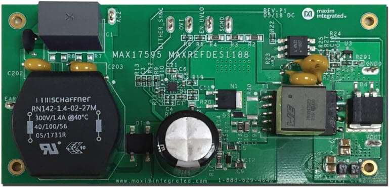 MAXREFDES1188, 7.5W 12V Offline Flyback Converter Reference Design Using the MAX17595