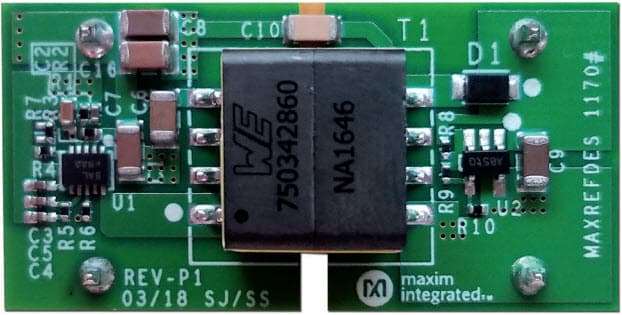 MAXREFDES1170, 24V/100mA, Iso-Buck DC-DC Converter Reference Design Using the MAX17681A