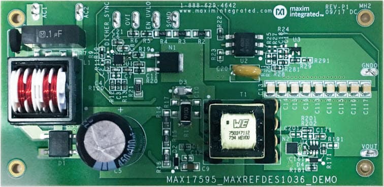 MAXREFDES1036, 20.25W Offline Flyback Converter Reference Design Using MAX17595