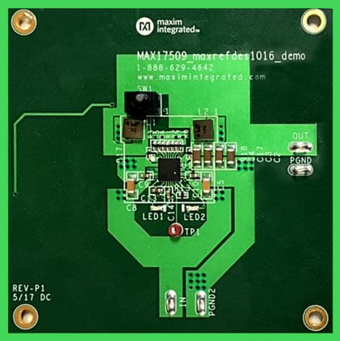 MAXREFDES1016, 6.6W Dual-Phase Buck Converter Reference Design