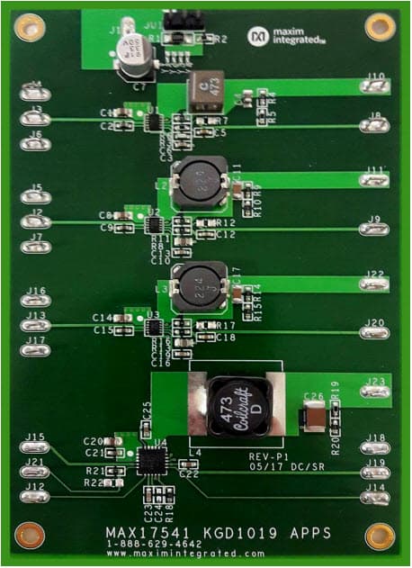 MAXREFDES1019, Multiple-Output, DC-DC Converter Reference Design Using Buck Regulators