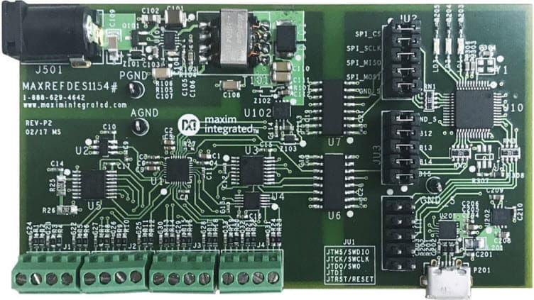 MAXREFDES1154, Configurable 4-Channel RTD/TC Measurement System Reference Design Using MAX11410