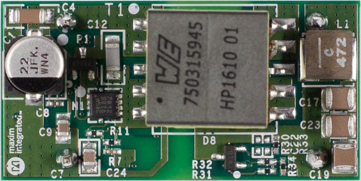 MAXREFDES114#, Isolated 24V to 5V, 10W Power Supply Reference Design