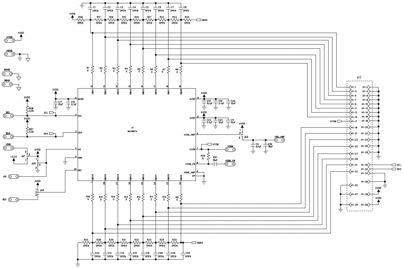 MAX9674EVKIT+, Evaluation Kit for the MAX9672 Programmable Gamma Reference System with MTP for TFT LCDs