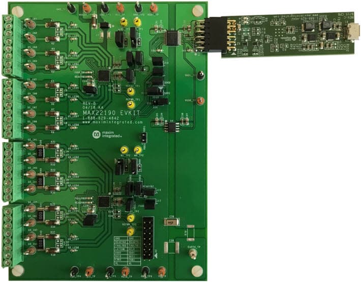 MAX22190EVSYS#, Evaluation System (EV System) for the MAX22190 Octal Industrial Digital Input with Diagnostics