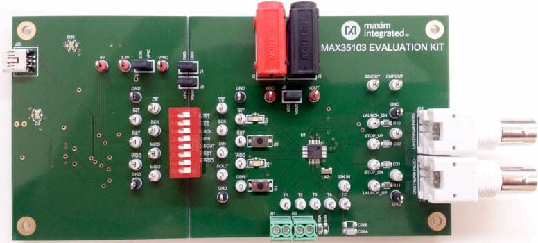 MAX35103EVKIT#, Evaluation Kit for MAX35103 Reduced Power Time-to-Digital Converter with AFE, RTC and Flash