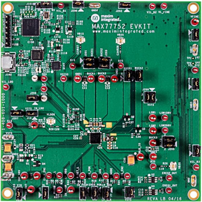 MAX77752EVKIT#, Evaluation Kit for the MAX77752 Multichannel Integrated Power Management IC