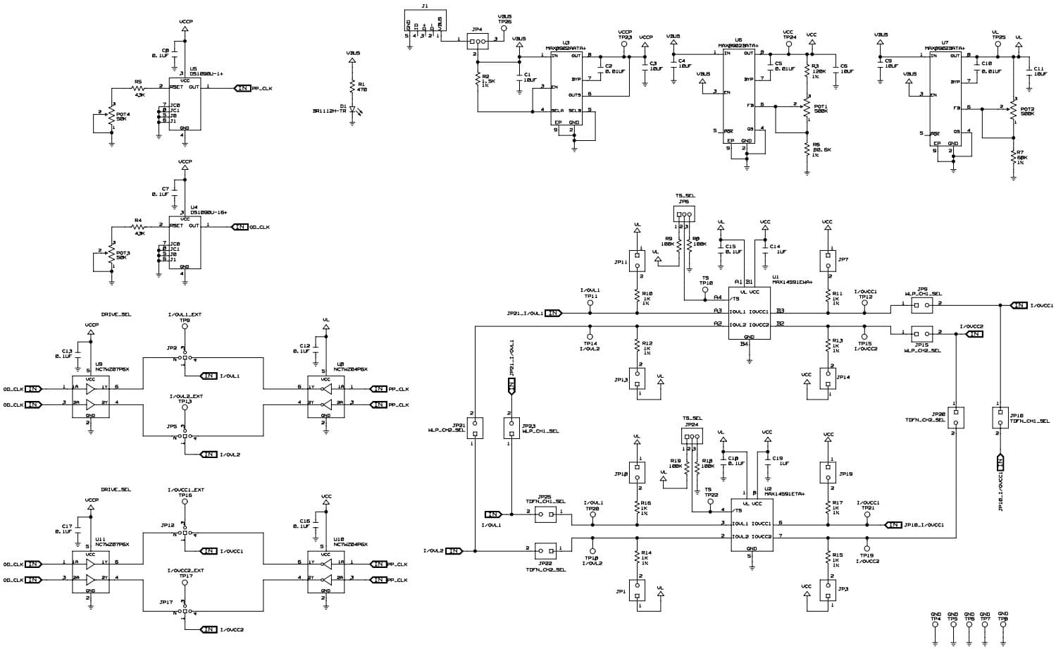 MAX14591EVKIT#, Evaluation Kit for the MAX14591 High-Speed, Open-Drain Capable Logic-Level Translator