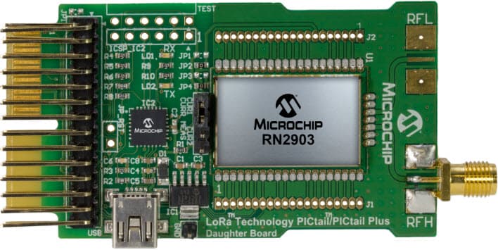 RN-2903-PICTAIL, RN2903 LoRa Technology ?PICtail?/PICtail Plus Daughter Board