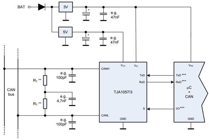 AH1308 Application Hint - Mantis TJA1057/3 High Speed CAN Transceiver