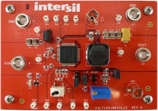 ISL71001MEVAL1Z, Evaluation Board for ISL71001M 6A Synchronous Buck Regulator