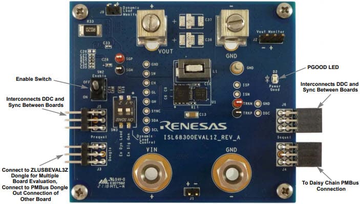 ISL68300EVAL1Z, Evaluation Board for ISL68300 DC/DC Controller