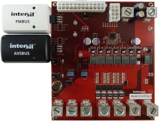 ISL68137-61P-EV1Z, 6+1 Phase Digital Multiphase Controller Evaluation Board based on ISL68137