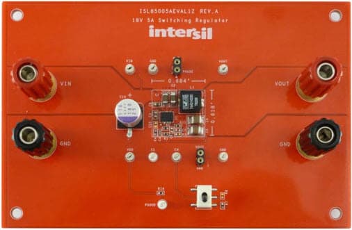 ISL85005AEVAL1Z, Evaluation Board for ISL85005A 5A High Efficiency Synchronous Buck Regulator