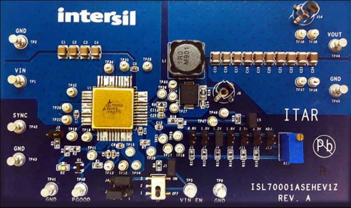 ISL70001ASEHEV1Z, Evaluation Board for Synchronous Buck Regulator