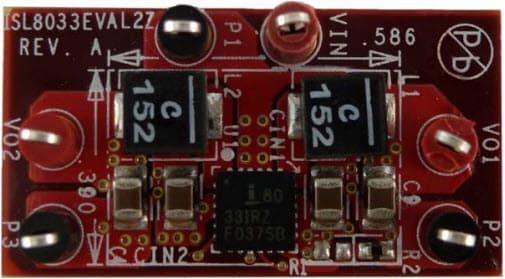 ISL8033DEMO1Z, Demonstration Board for ISL8033 3A Dual Low Quiescent Current, High-Efficiency Synchronous Buck Regulator